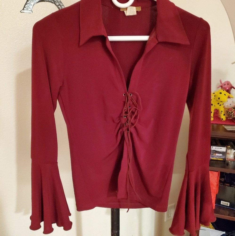 circular flounce long sleeve